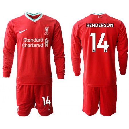 Billige Fotballdrakter Liverpool Jordan Henderson 14 Barn Hjemmedraktsett 2020/21 Langermet